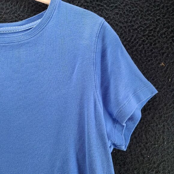 St. John's Bay Womens Top Blue Size Medium 100% Cotton Short Sleeve Pullover - Picture 9 of 12